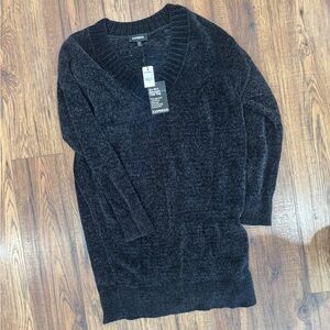Express Black Long Sleeve Sweater Dress